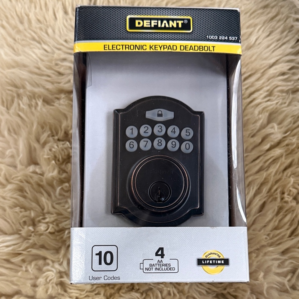 🆕 Defiant Bronze Electronic Keypad Deadbolt 🆕